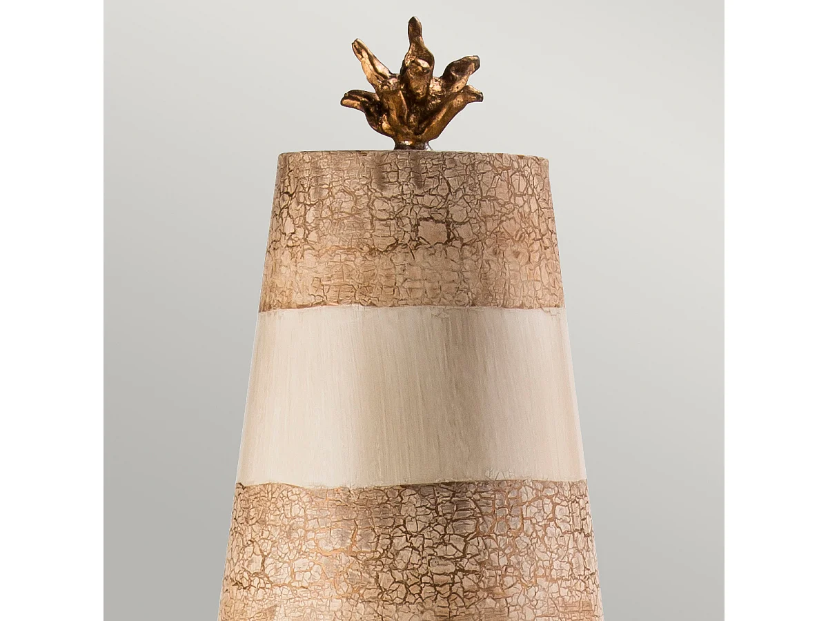 Elstead Birdland - Lampada da tavolo 1 luce nero, oro, crema, E27