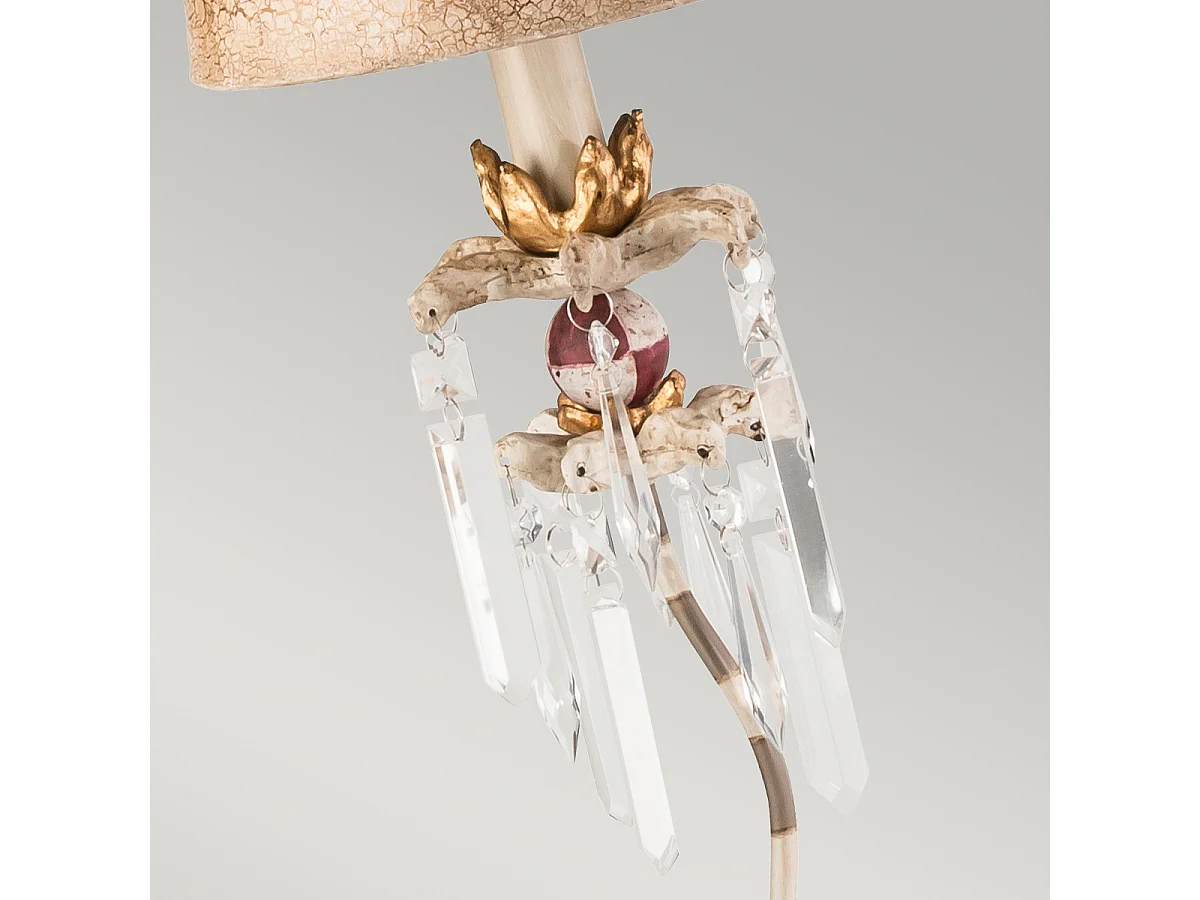 Elstead Birdland - 1 Leuchttischlampe Schwarz, Gold, Creme, E27