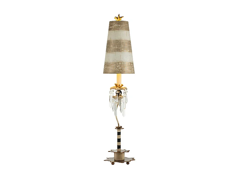 Elstead Birdland - 1 Leuchttischlampe Schwarz, Gold, Creme, E27