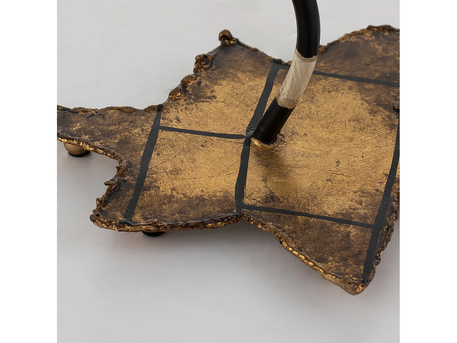 Elstead Dominique - 1 Leuchttischlampe Blattgold, E27