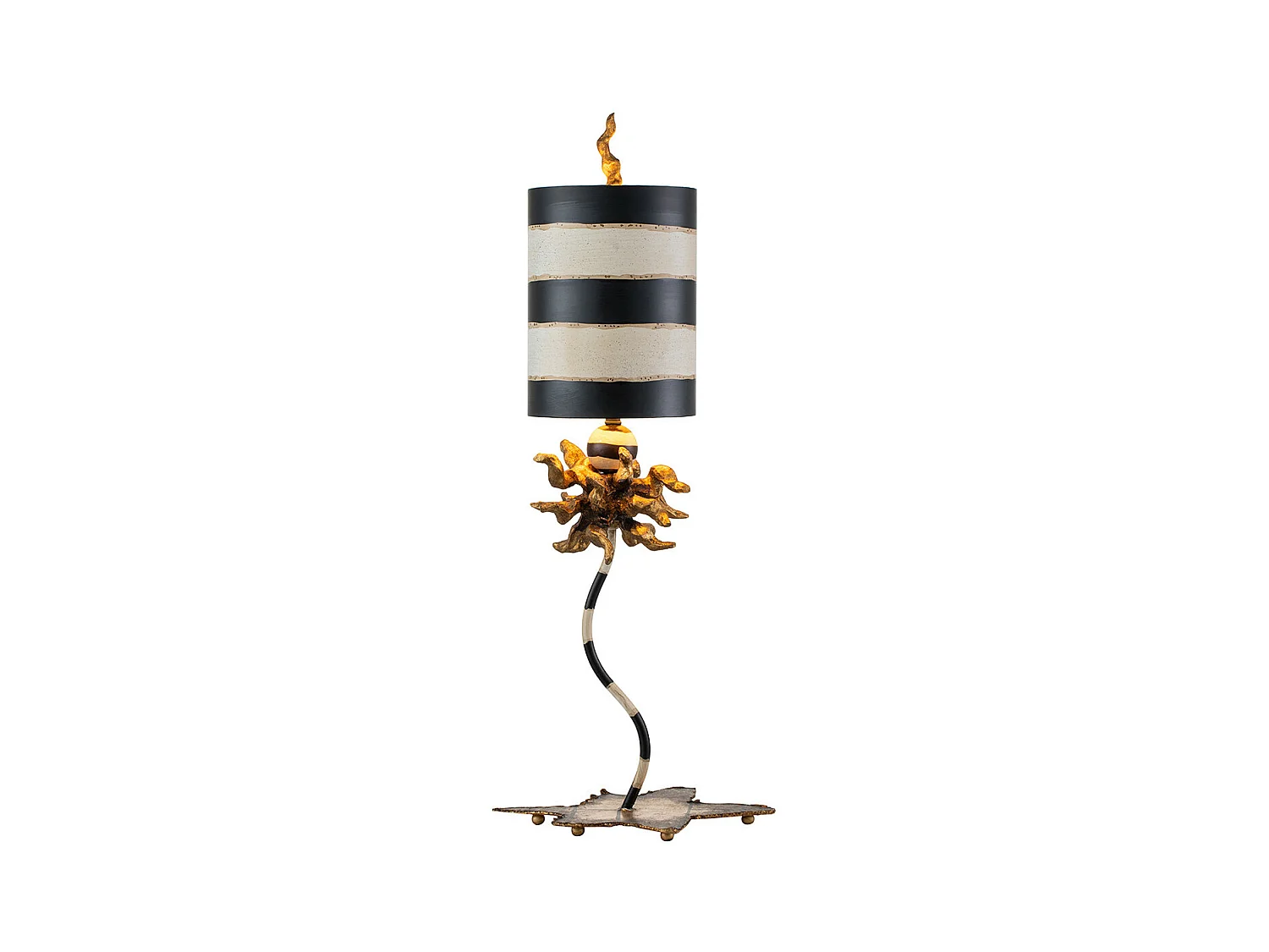 Elstead Dominique 1 lampe de table lumineuse feuille d'or, E27