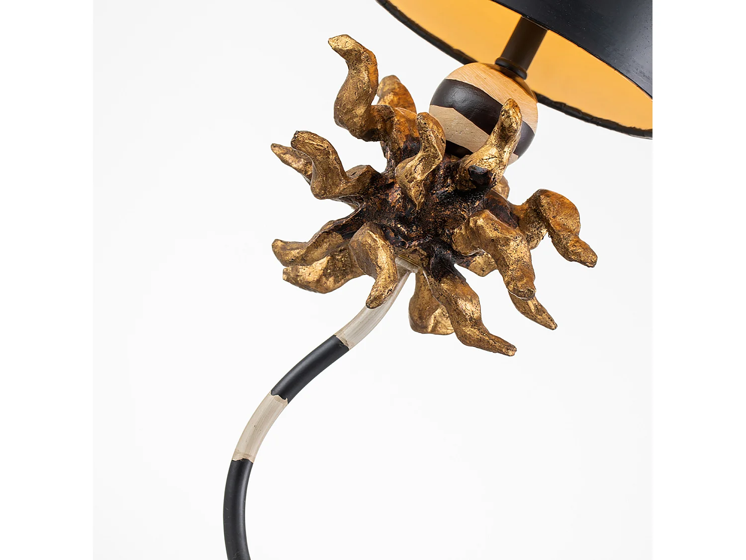 Elstead Dominique 1 ljus Bordslampa Gold Leaf, E27