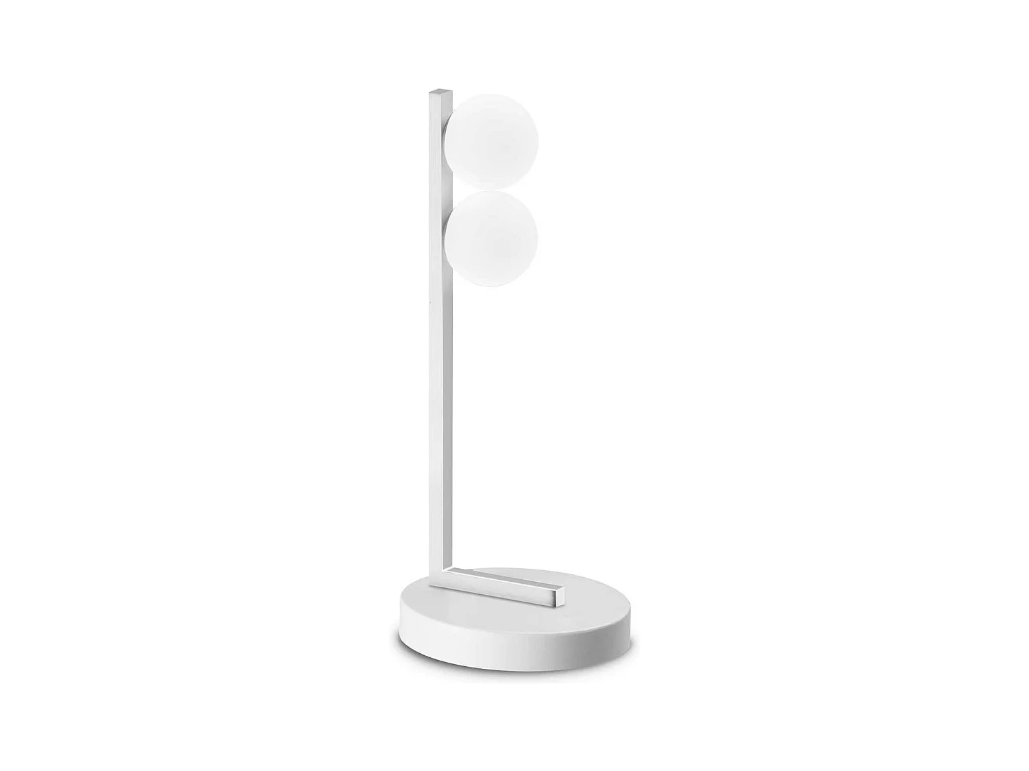 Ideal Lux PING PONG Lampe de table globe à 2 lumières, blanche, 500 lm, 3 000 K