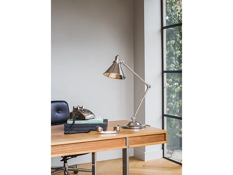 Elstead Provence - 1 Leuchttischlampe aus poliertem Nickel, E27