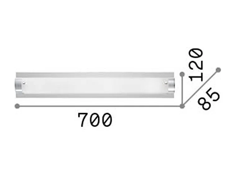 Ideal Lux Tudor - 4 Licht Innen groß über Spiegel Wandleuchte Glas, E14
