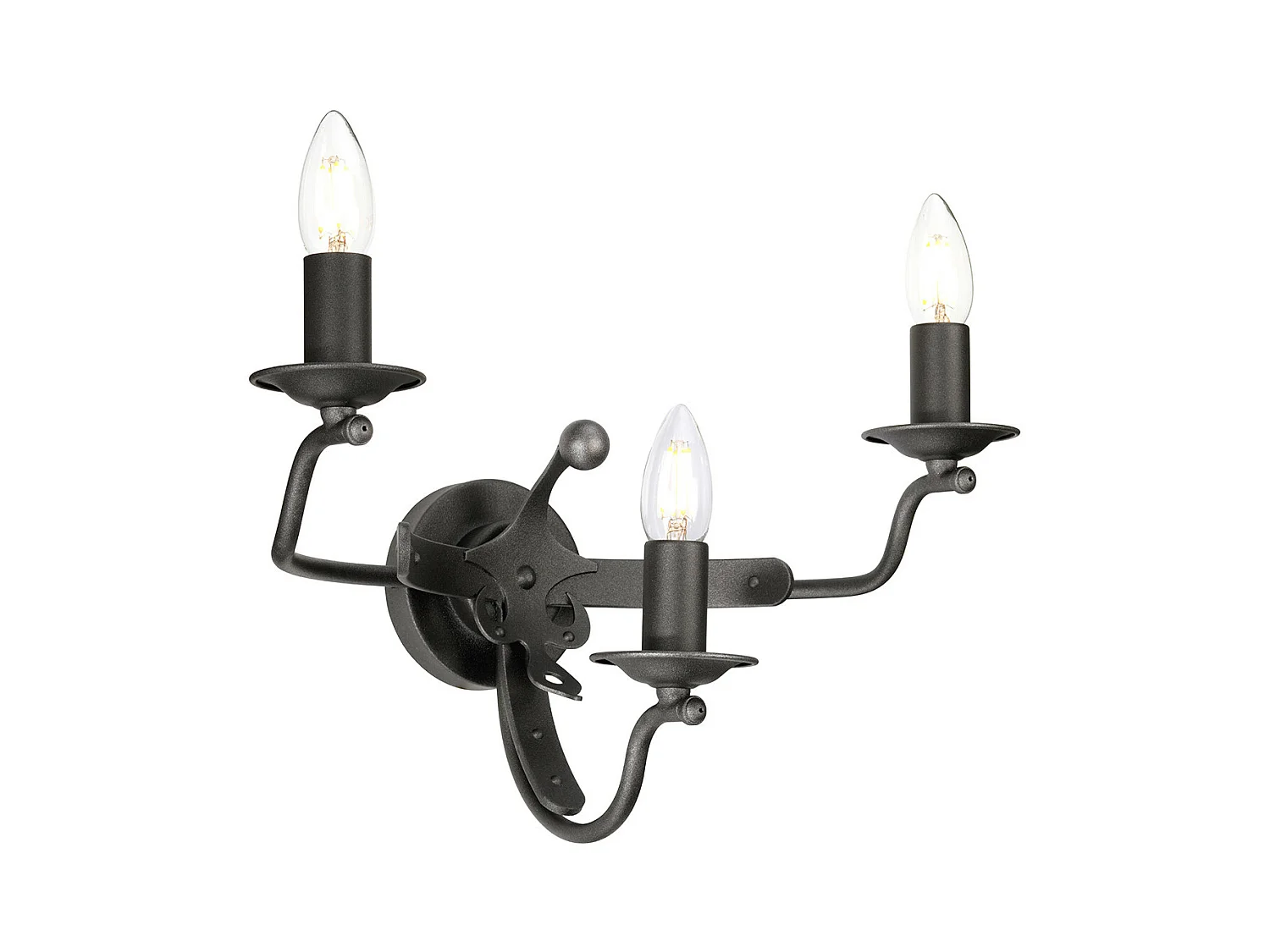 Elstead Windsor Applique murale à 3 bougies Graphite, E14
