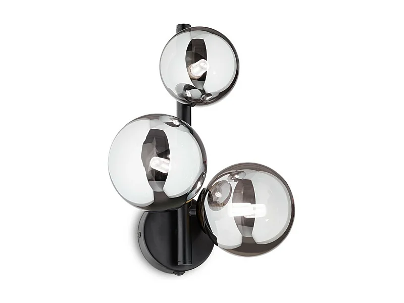 Ideal Lux PERLAGE Lámpara de pared 3 Globe Light Negro