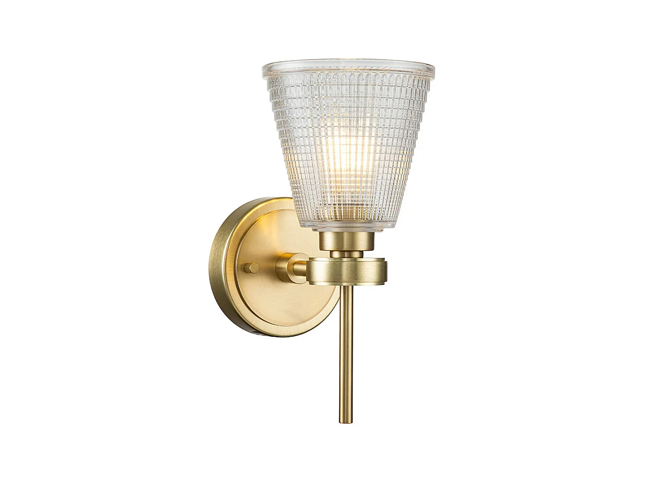 Elstead Gunnislake Lampada da parete in ottone spazzolato, IP44