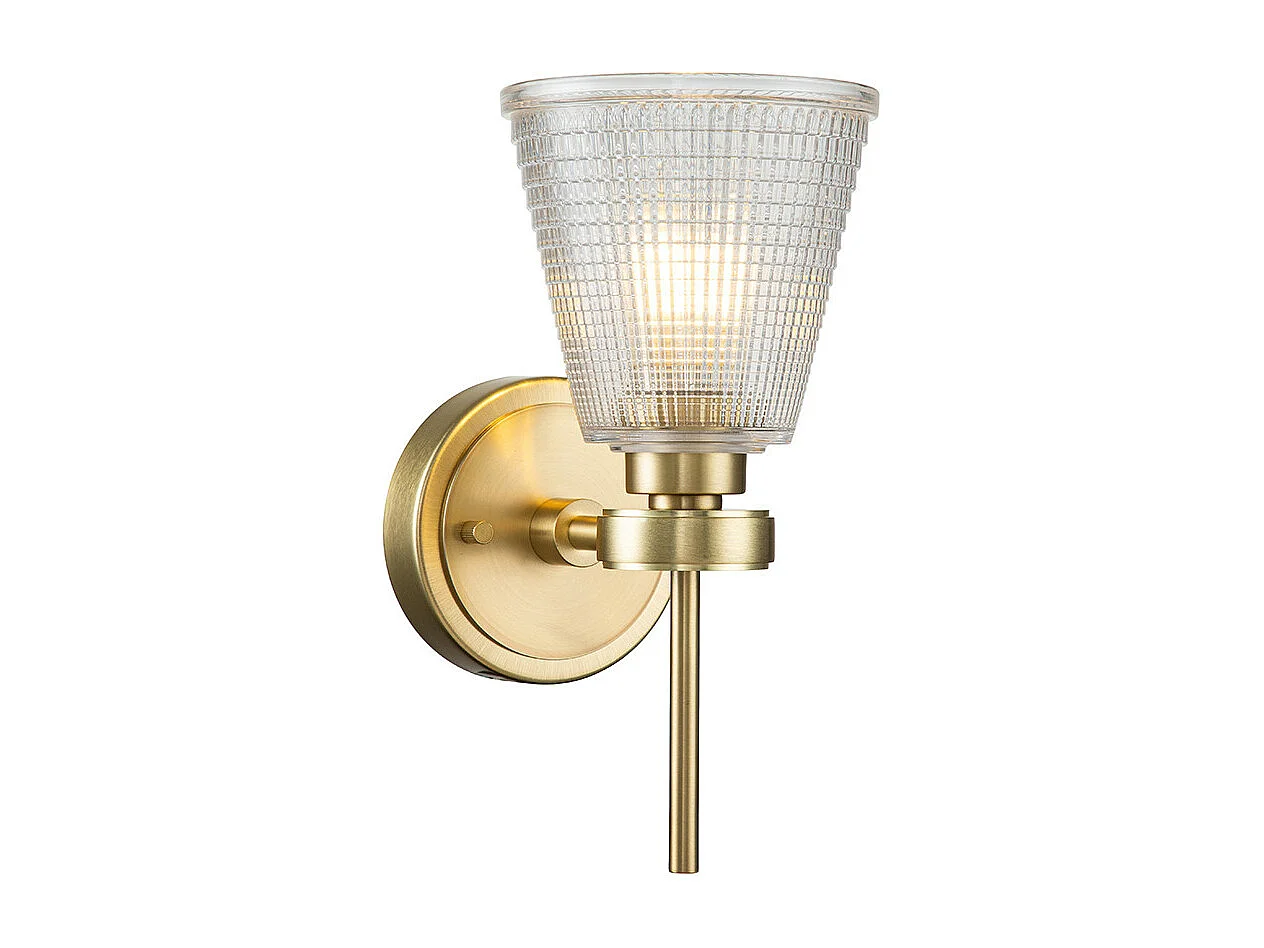 Elstead Gunnislake Lampada da parete in ottone spazzolato, IP44