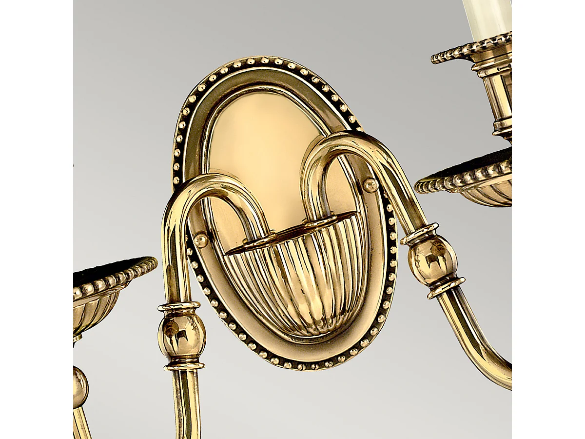 Elstead Cambridge - Applique 2 Luci da Interno Candela Ottone Brunito con Paralumi, attacco E14