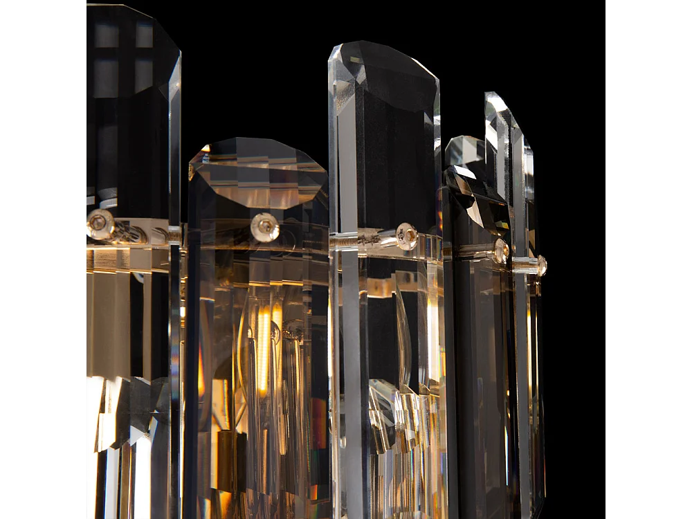 Maytoni Flare Neoklassizistische Wandlampe aus Glas und Kristall Gold