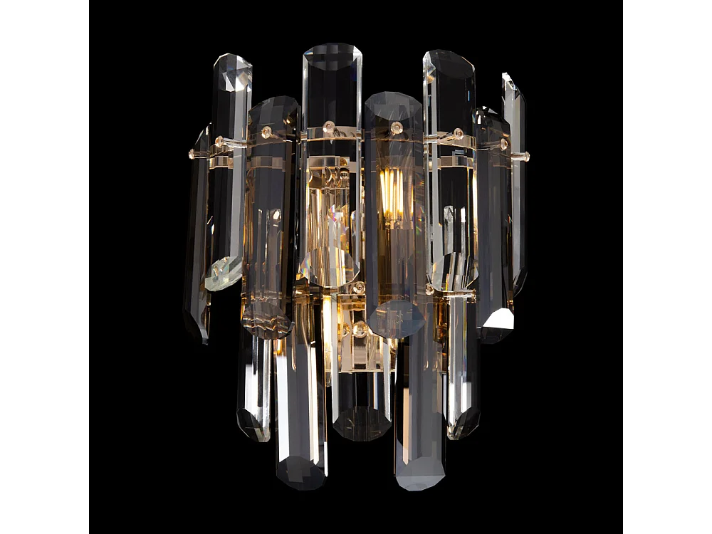 Maytoni Flare Lampada da parete neoclassica in vetro e cristallo Oro