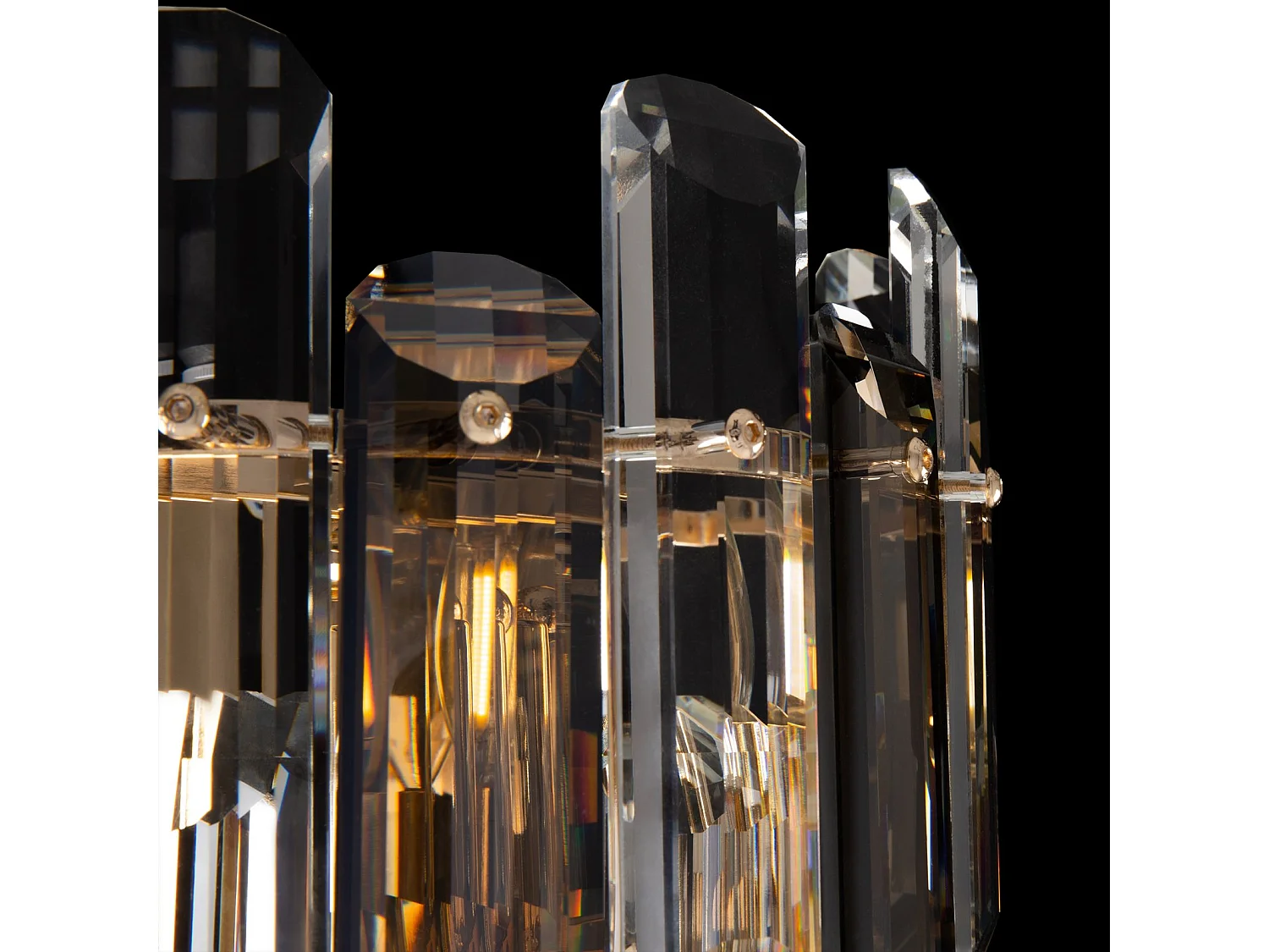 Maytoni Flare Lámpara de pared neoclásica de vidrio y cristal Oro