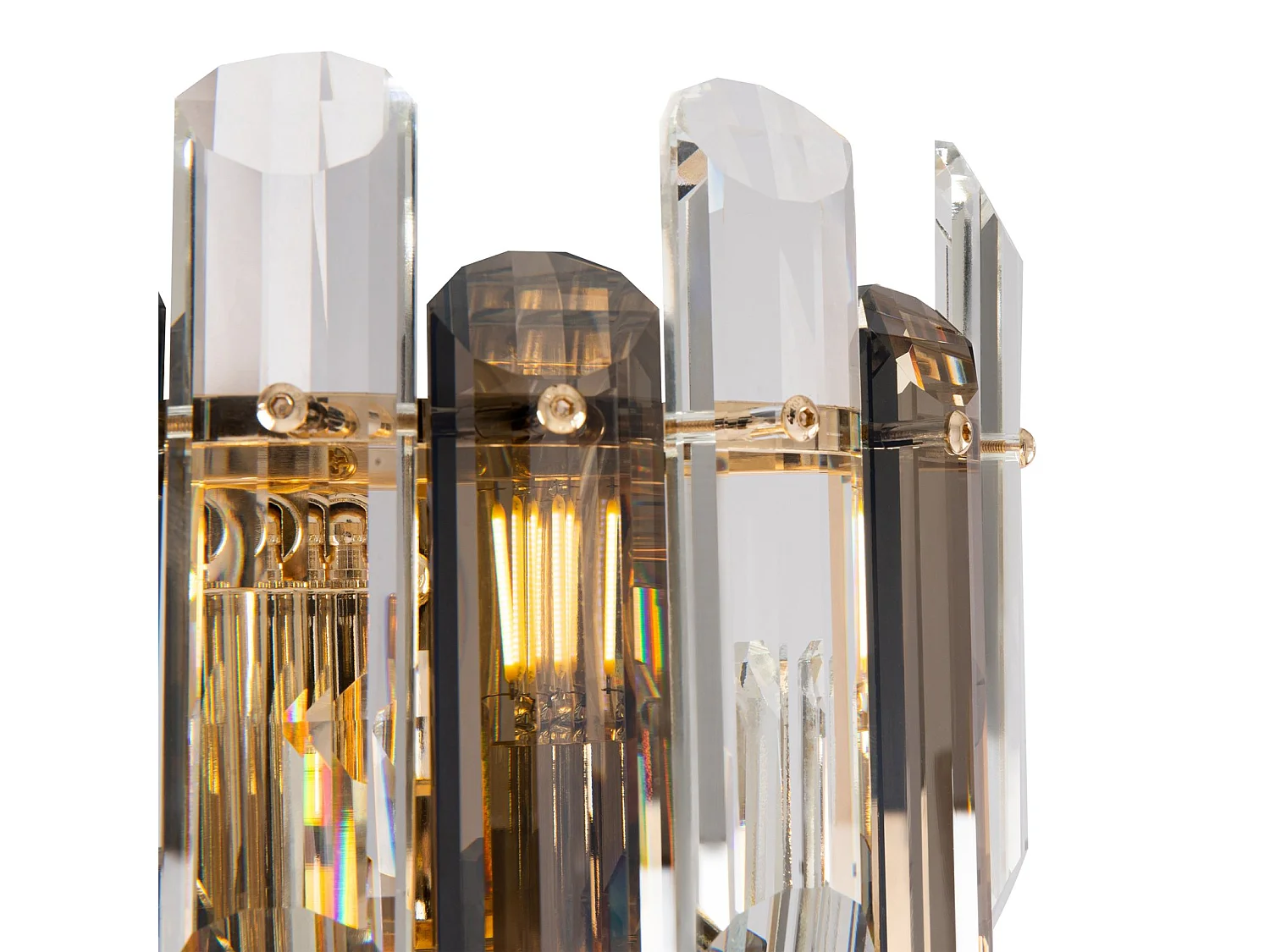 Maytoni Flare Lámpara de pared neoclásica de vidrio y cristal Oro