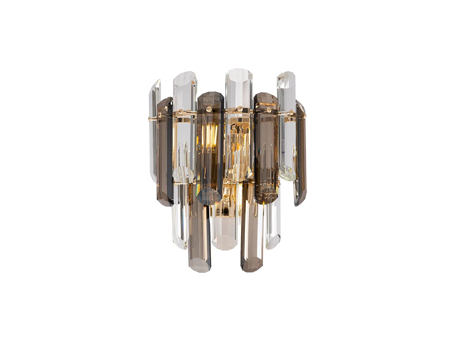 Maytoni Flare Lámpara de pared neoclásica de vidrio y cristal Oro
