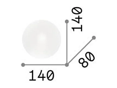 Ideal Lux Smarties Bianco - Applique da interno a 1 luce bianca, G9