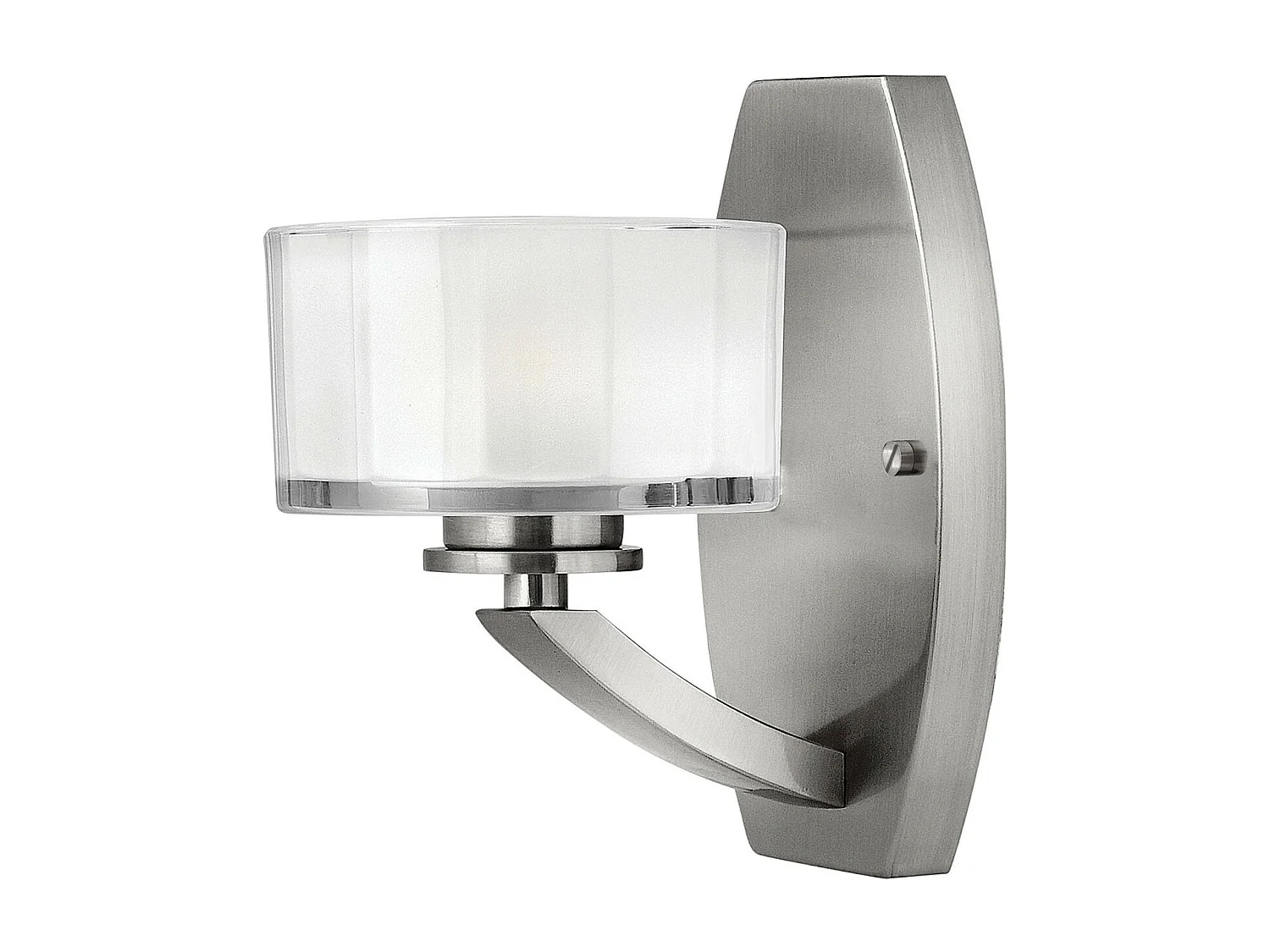 Elstead Meridian - 1 Licht Wandleuchte gebürstet Nickel Glasschirm, G9