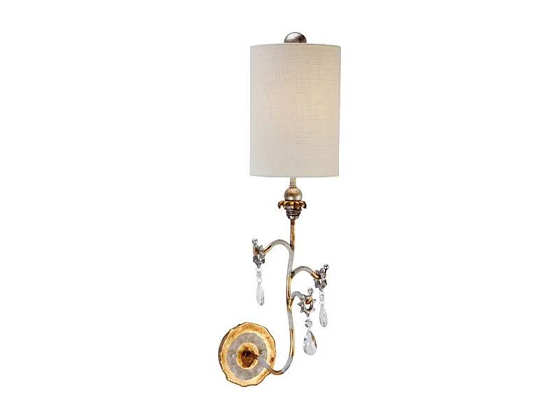 Elstead Tivoli - 1 Licht Innenwandleuchte Gold, Creme, E27