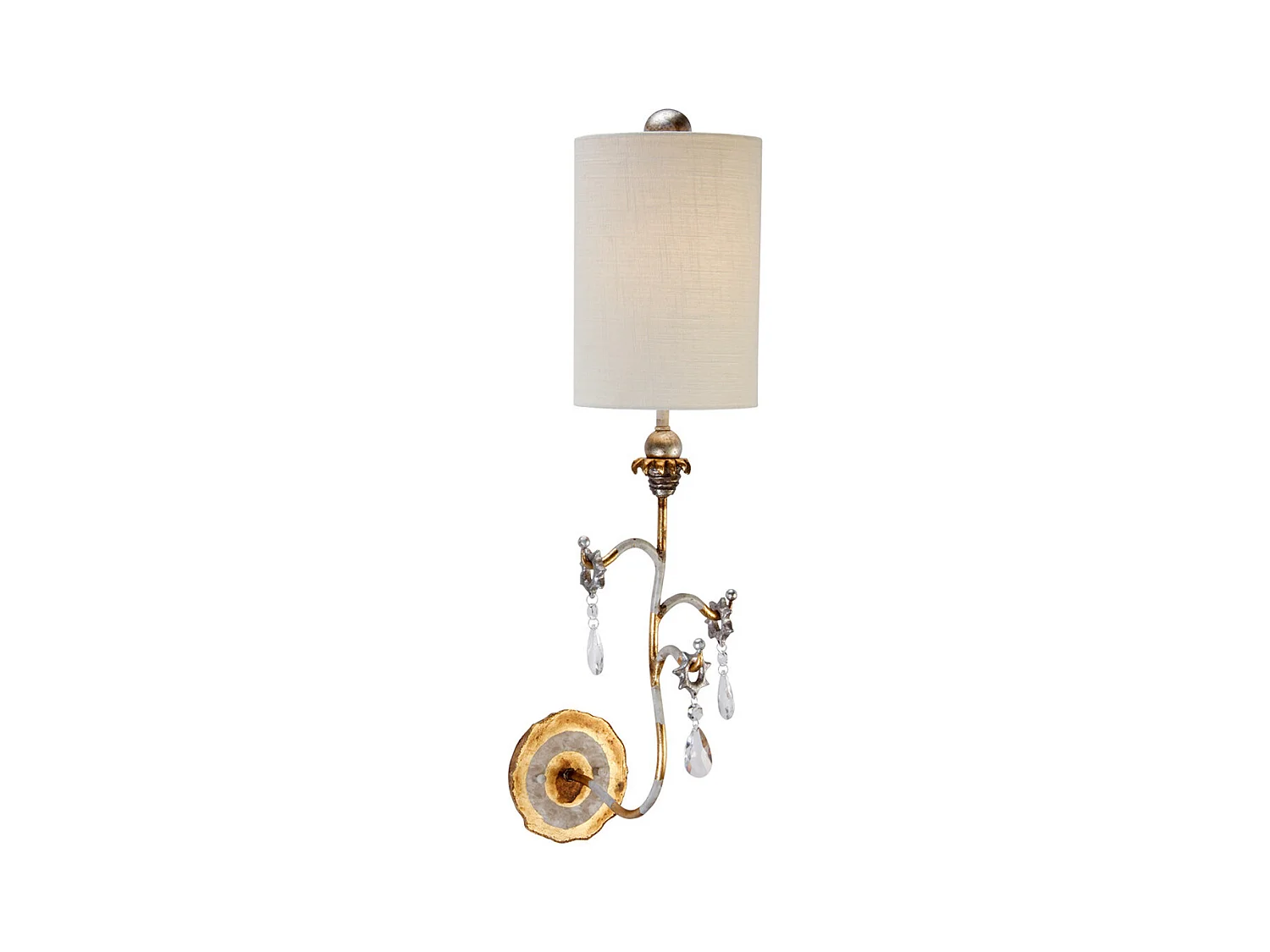 Elstead Tivoli - 1 Licht Innenwandleuchte Gold, Creme, E27