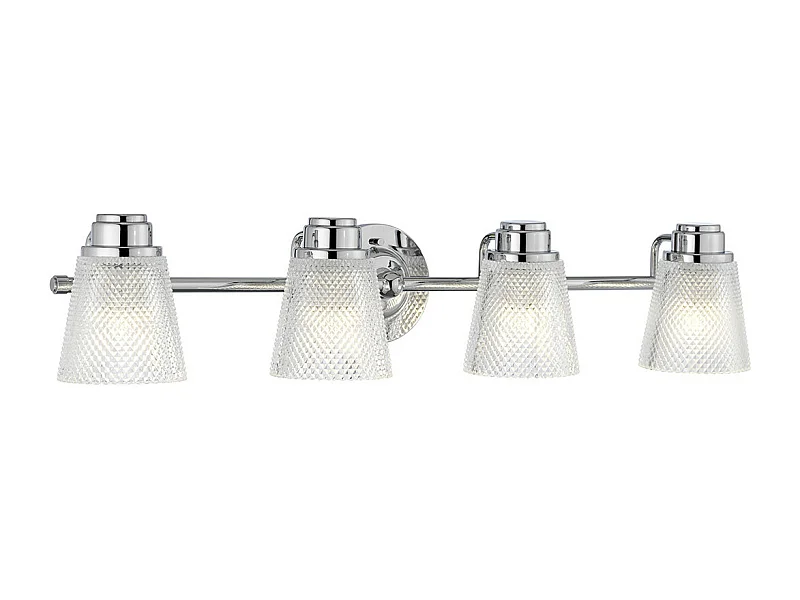 Hudson 4-flammige Wandleuchte Chrom poliert IP44