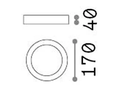 Ideal Lux Universal - LED 1 licht Indoor Small Flush licht Weiß