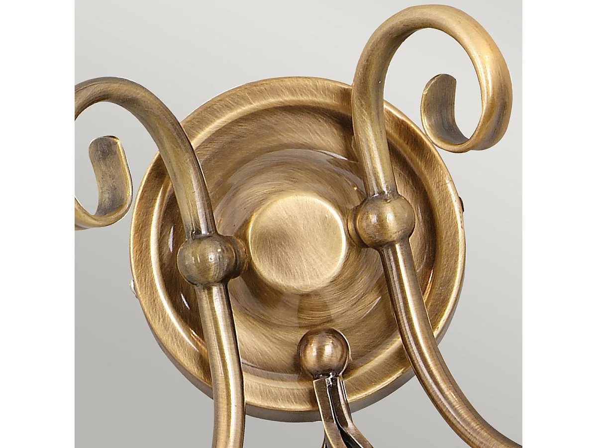 Elstead Artisan - Lampada da parete a candela da interni a 2 luci in ottone invecchiato, E14