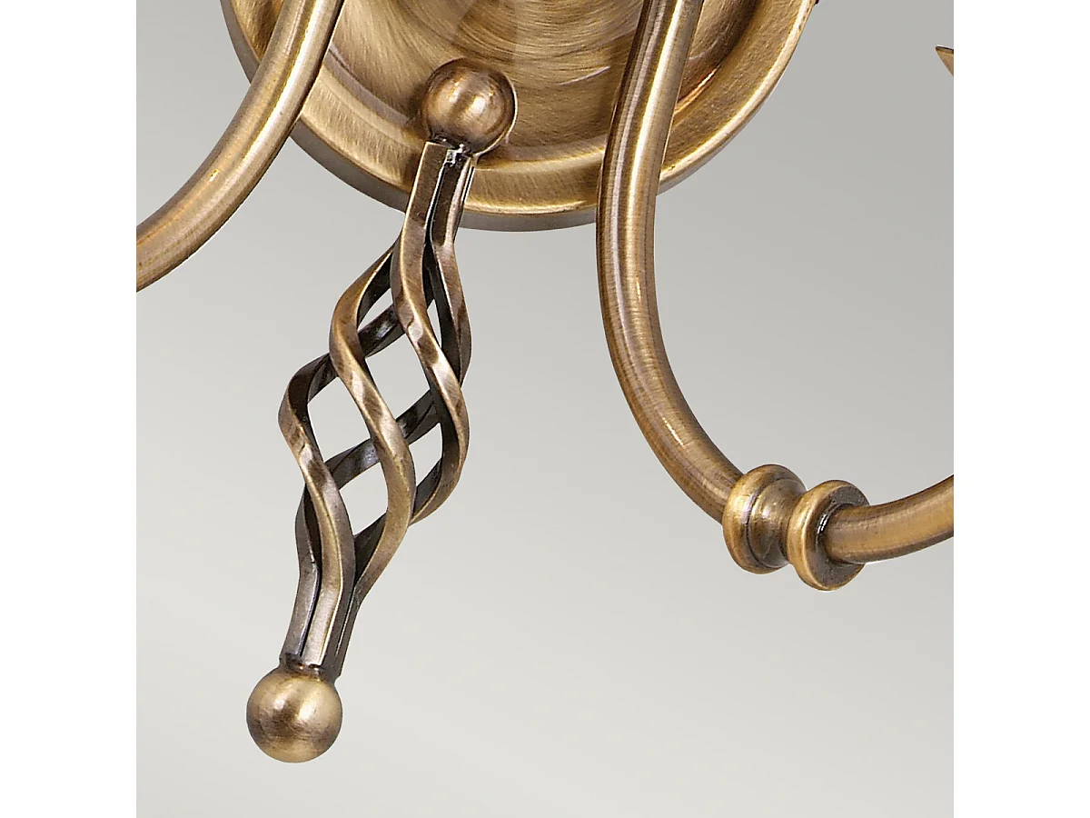 Elstead Artisan - Lampada da parete a candela da interni a 2 luci in ottone invecchiato, E14