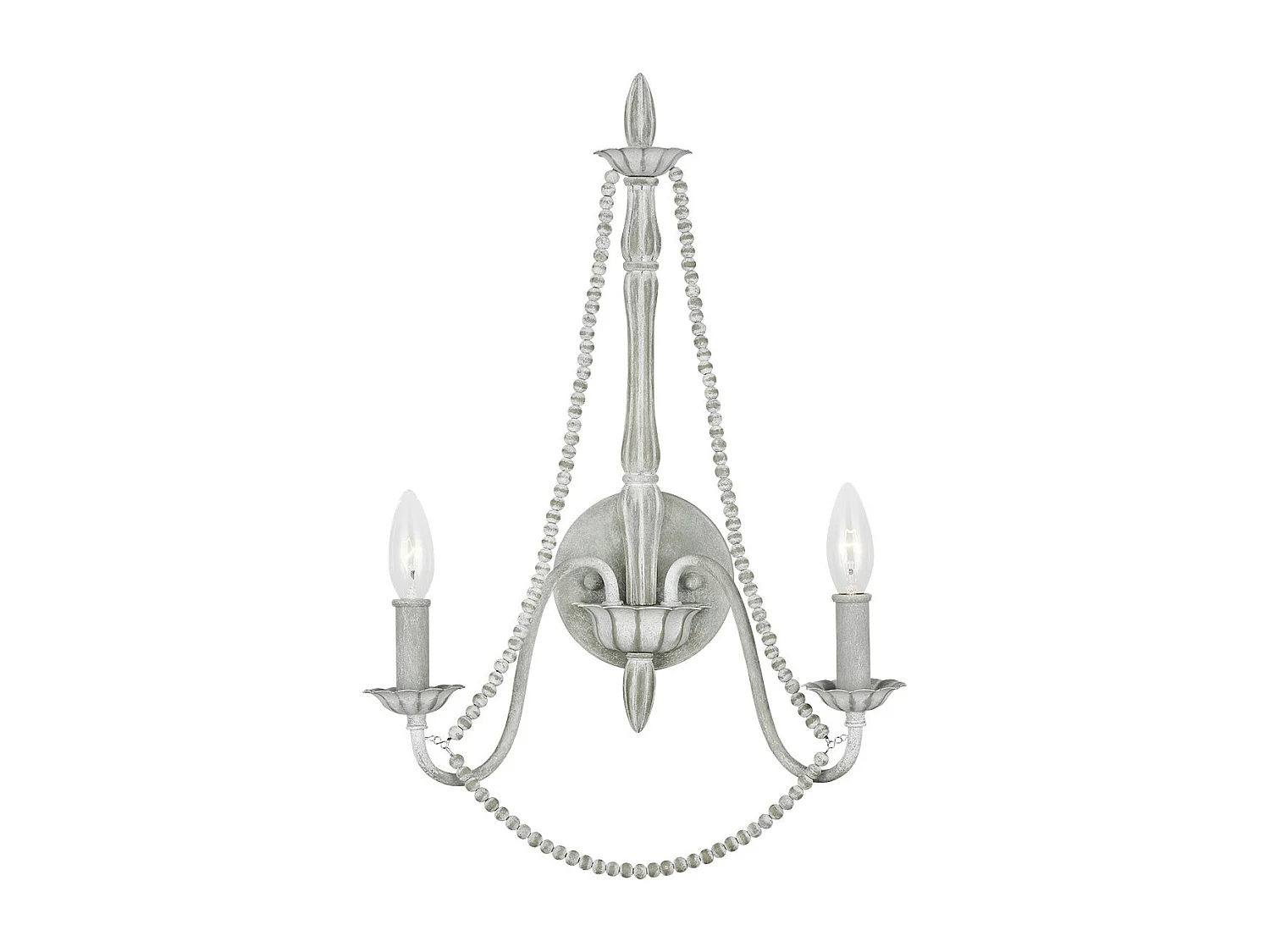 Maryville Applique a 2 luci Feiss grigio lavato