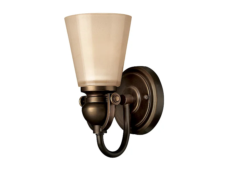 Elstead Mayflower - 1 Licht Wandleuchte Olde Bronze Glasschirm, E27