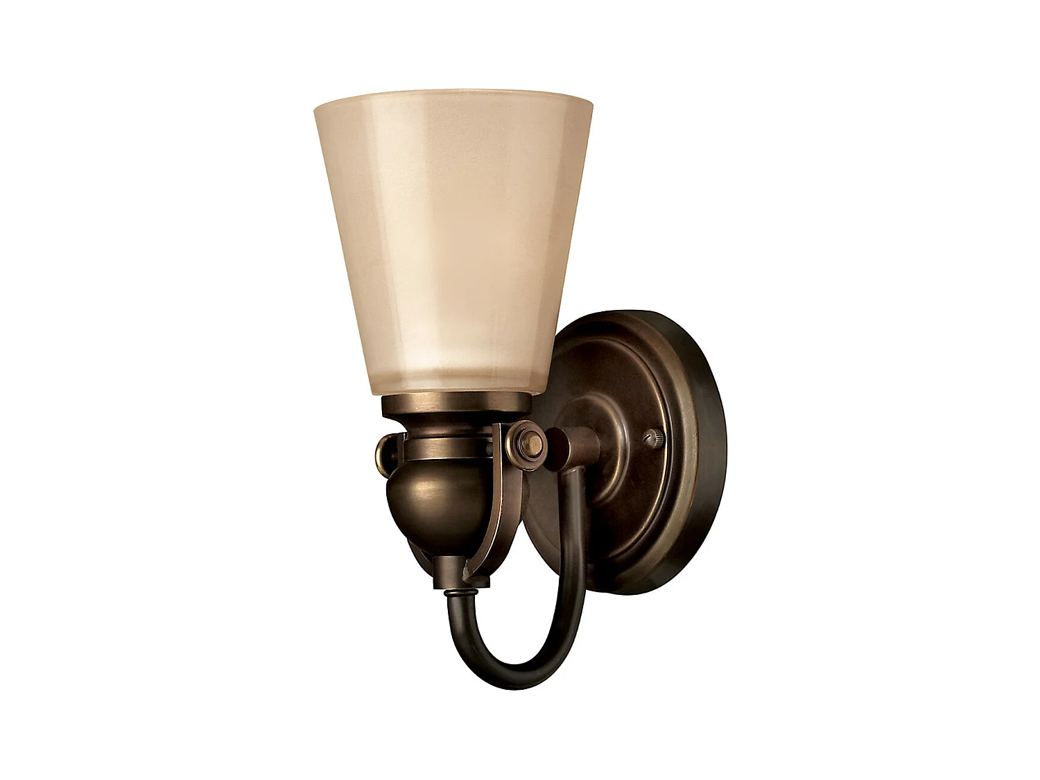 Elstead Mayflower - 1 Licht Wandleuchte Olde Bronze Glasschirm, E27
