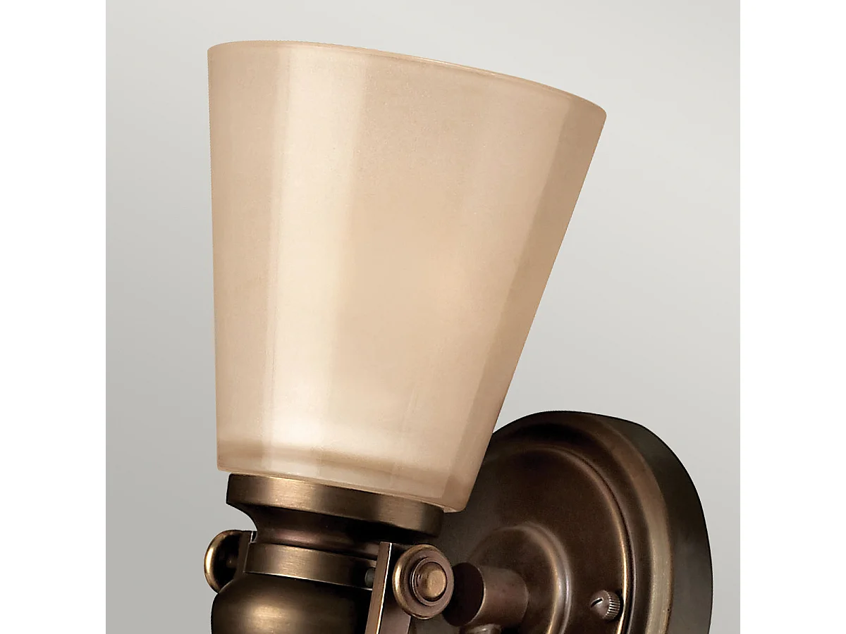 Elstead Mayflower - 1 Licht Wandleuchte Olde Bronze Glasschirm, E27