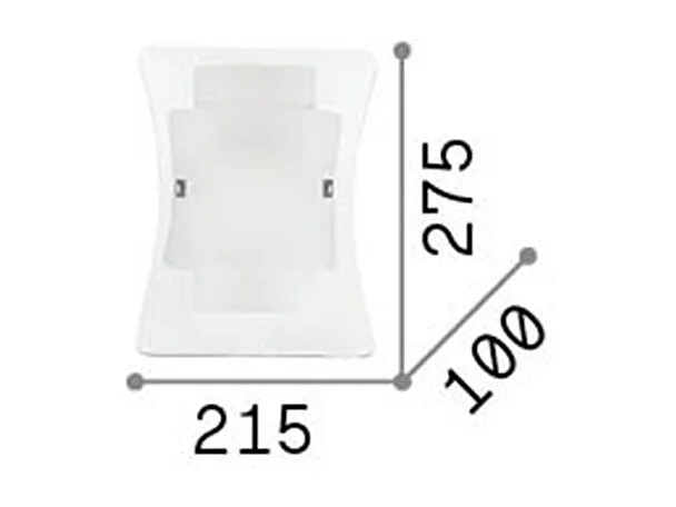 Ideal Lux Triplo - 1 Licht Indoor Kleine Wandleuchte Glas, E27