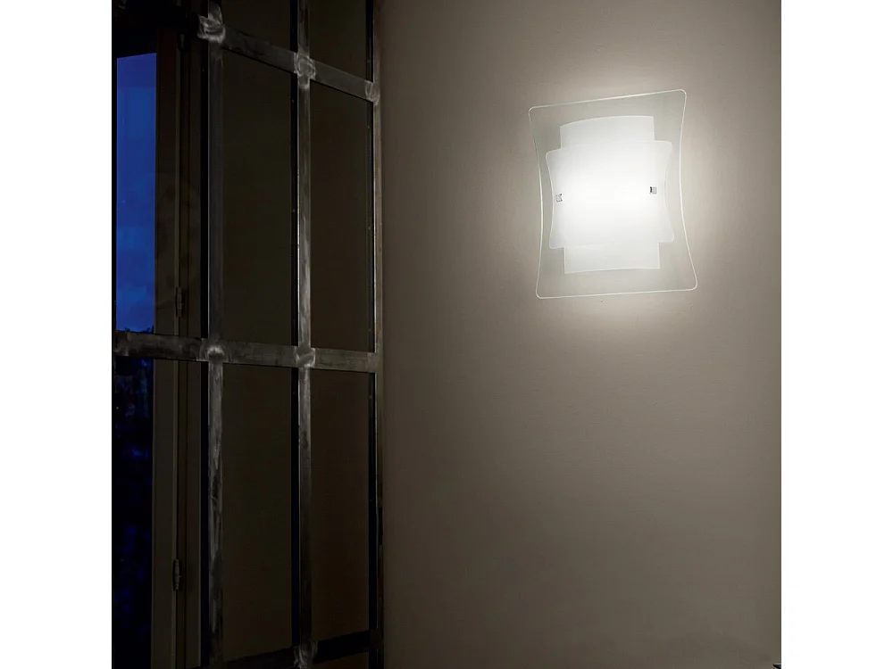 Ideal Lux Triplo - Lampada da parete piccola per interni a 1 luce in vetro, E27