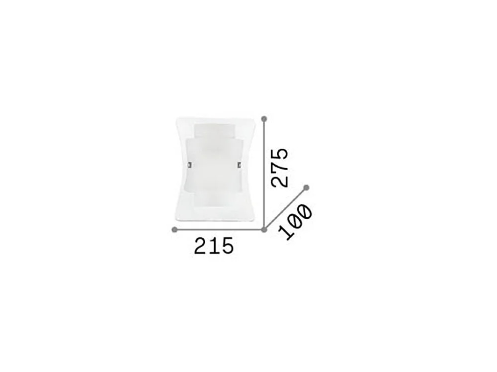 Ideal Lux Triplo - Lampada da parete piccola per interni a 1 luce in vetro, E27