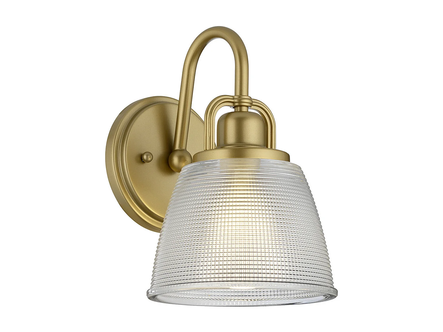 Elstead Dublin 1 ljus vägglampa, målad naturmässing, IP44, G9