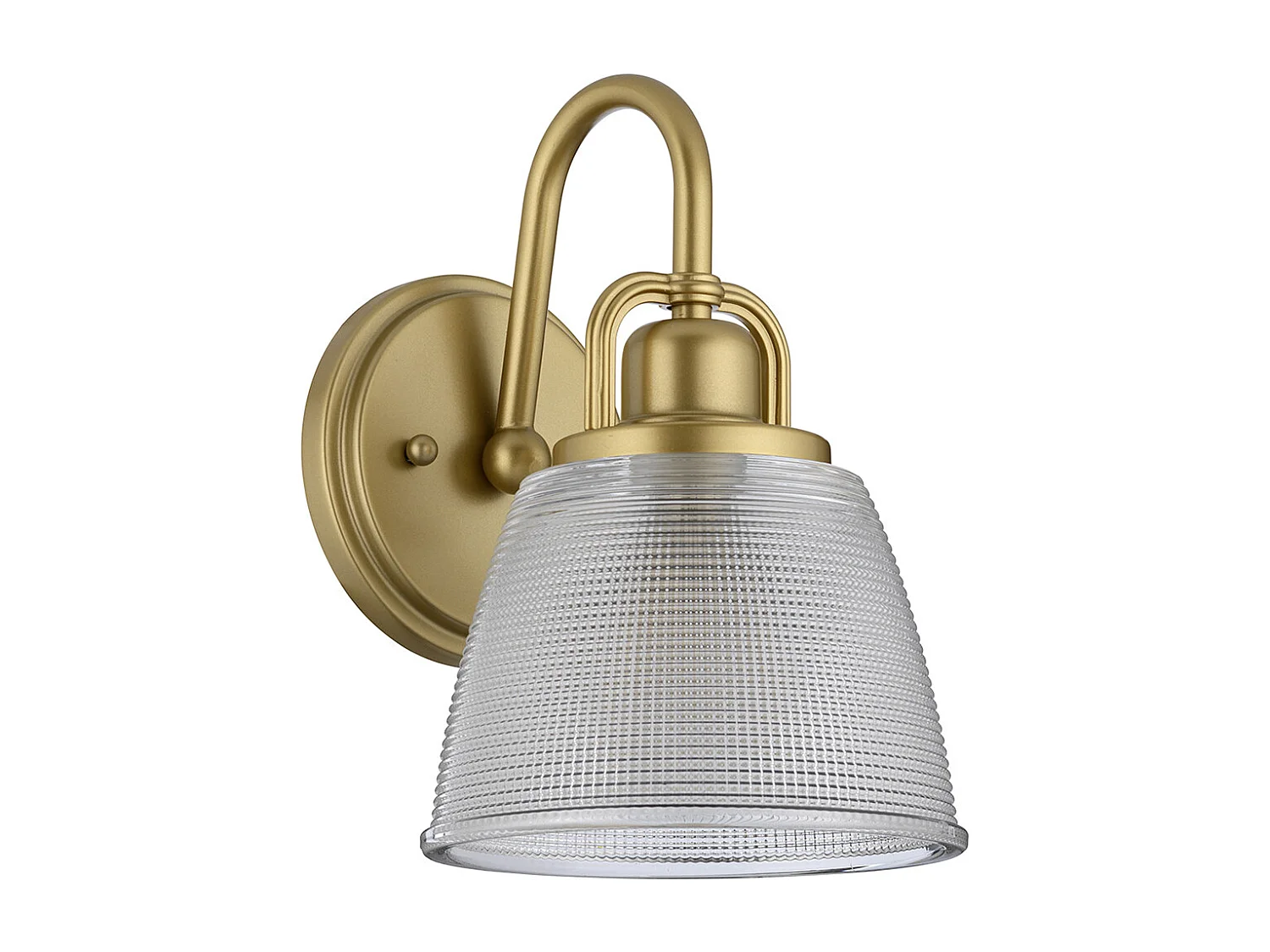 Elstead Dublin 1 ljus vägglampa, målad naturmässing, IP44, G9