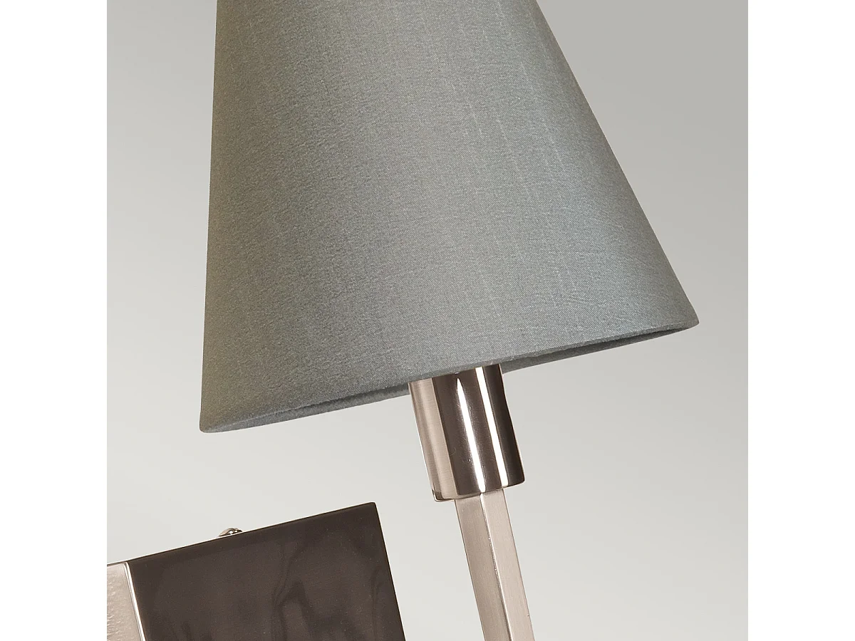 Elstead - 1 Licht Wandleuchte, Nickel gebürstet mit Grauton