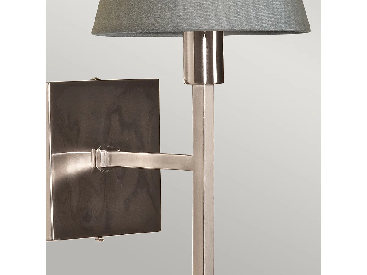 Elstead - 1 Licht Wandleuchte, Nickel gebürstet mit Grauton