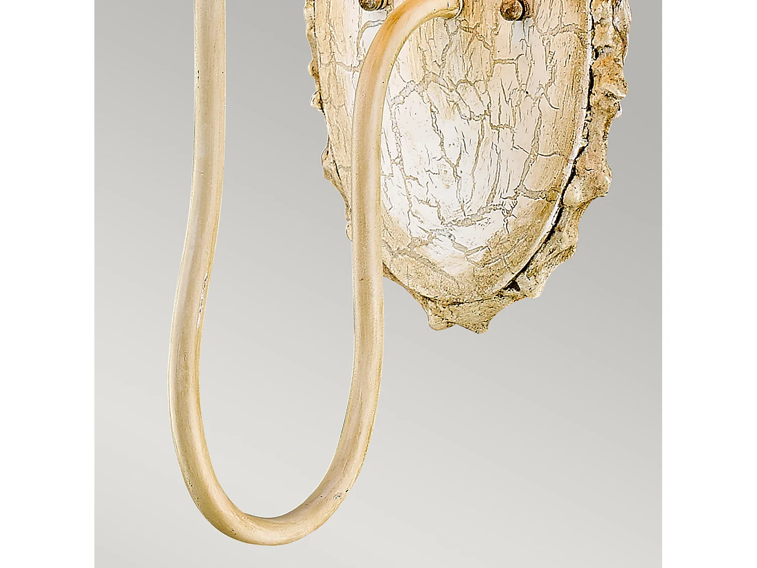 Elstead Trellis 1 ljus inomhusvägglampa Spackel, Silver Leaf, E27