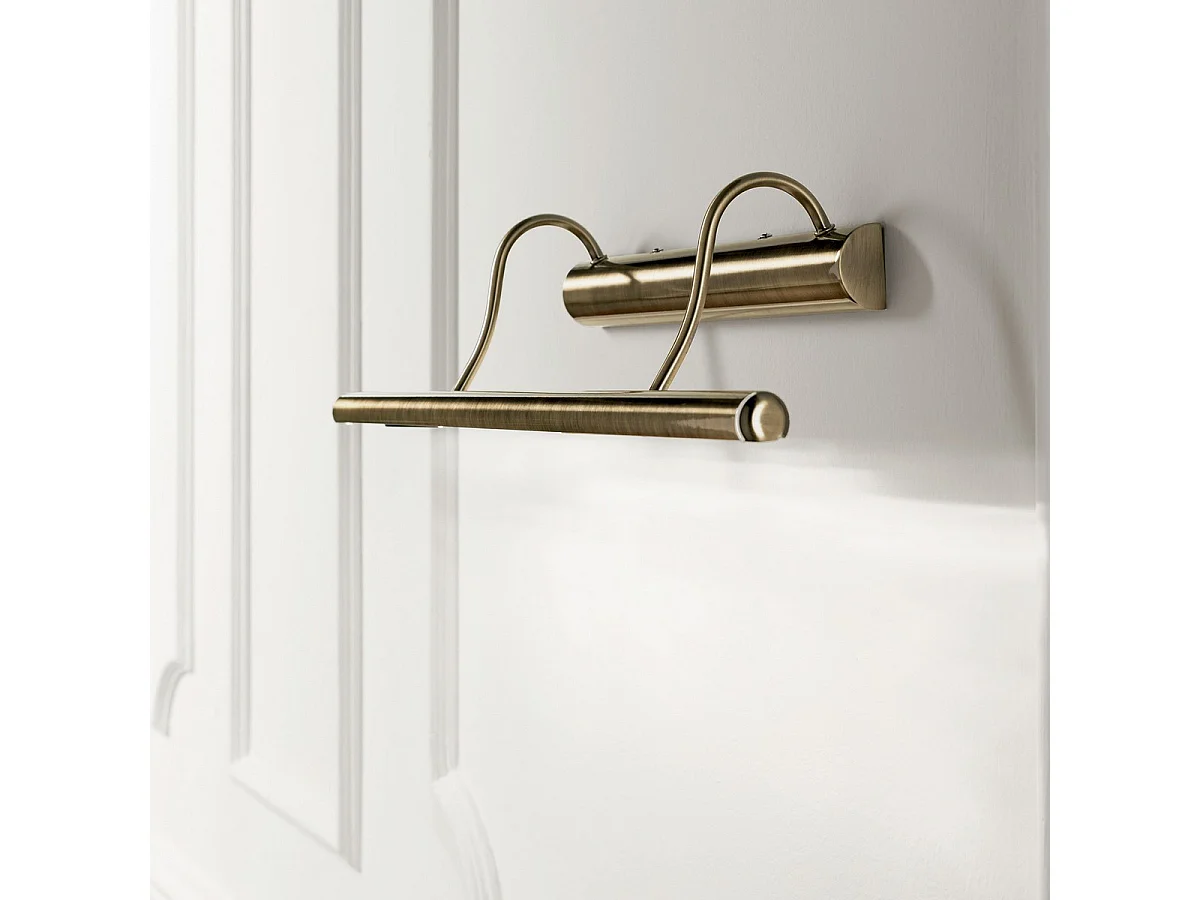 Ideal Lux Mirror-10 - Applique a 4 luci per quadri in ottone antico, G9