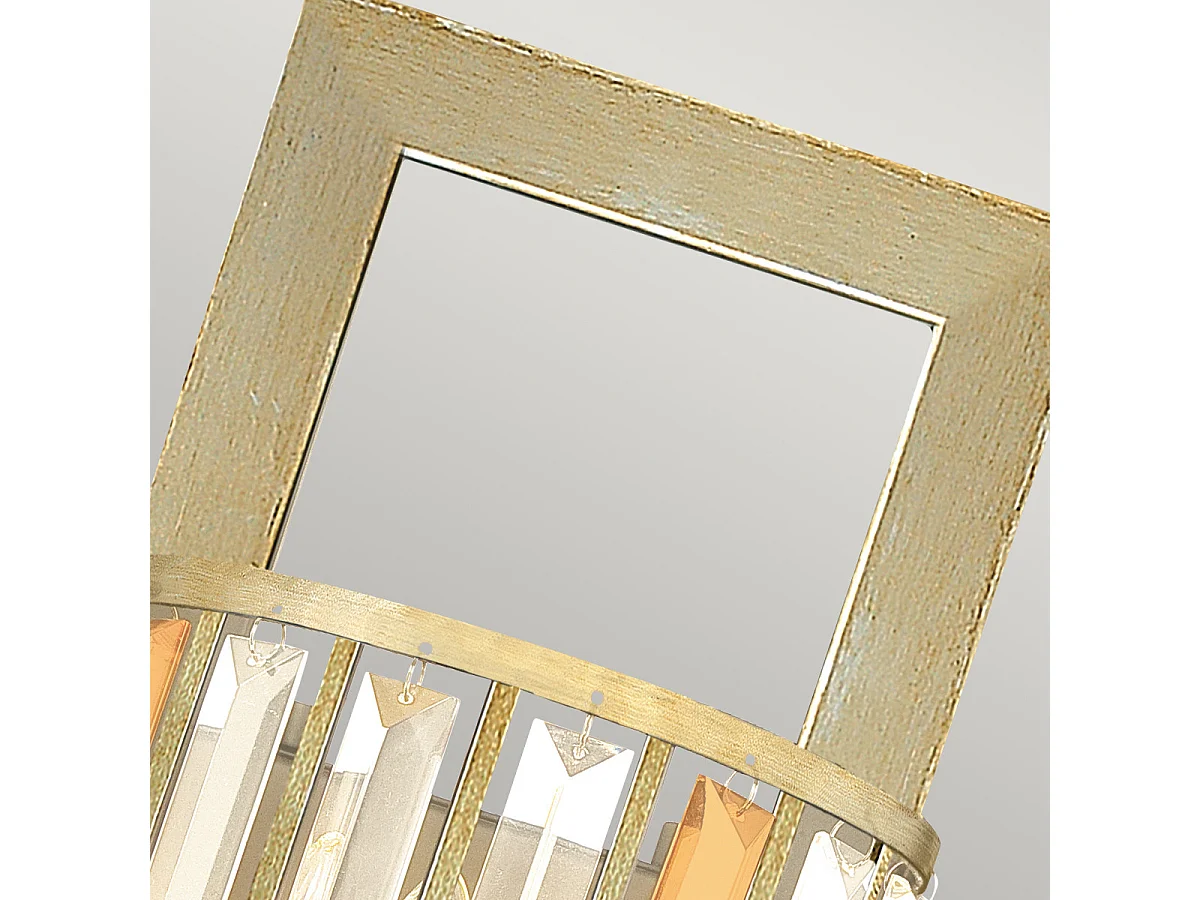 Elstead Gemma - Applique da Interno 2 Luci Foglia Argento, E14