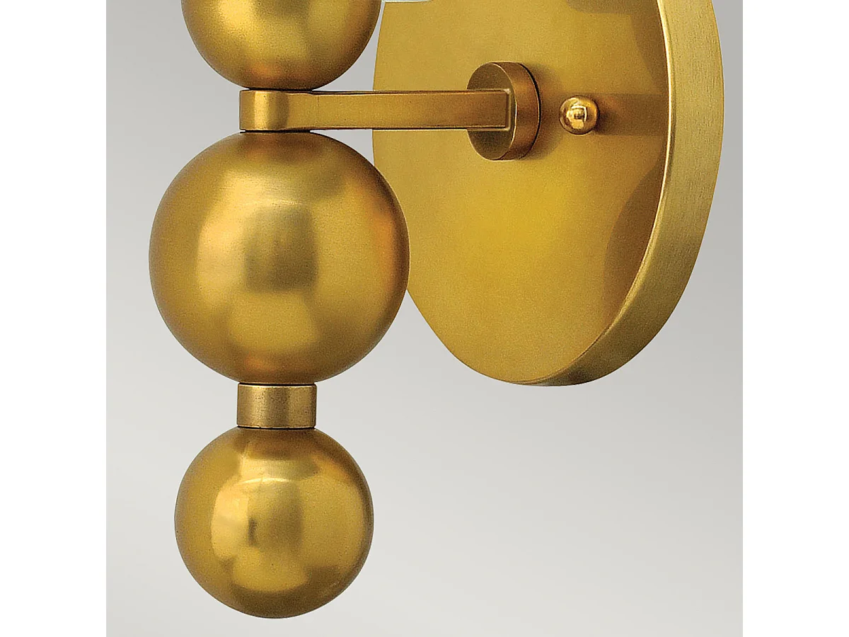 Elstead Zelda - Paralume in vetro ottone vintage con 1 luce da parete, attacco E27