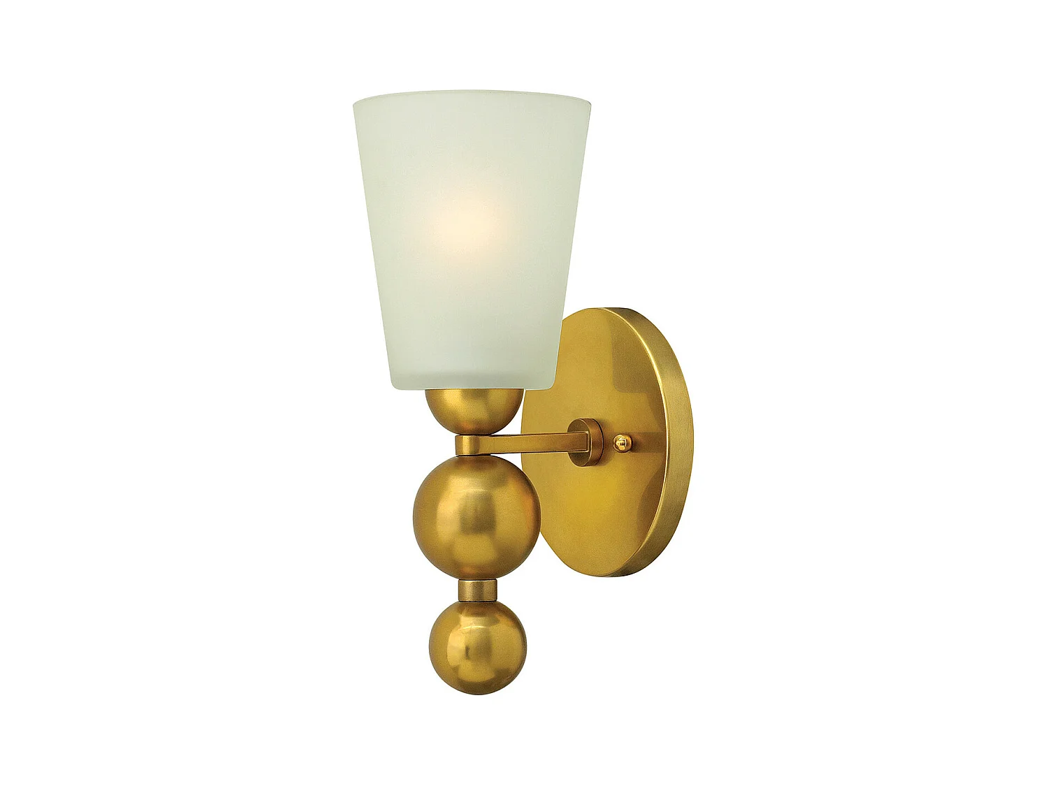 Elstead Zelda - Paralume in vetro ottone vintage con 1 luce da parete, attacco E27