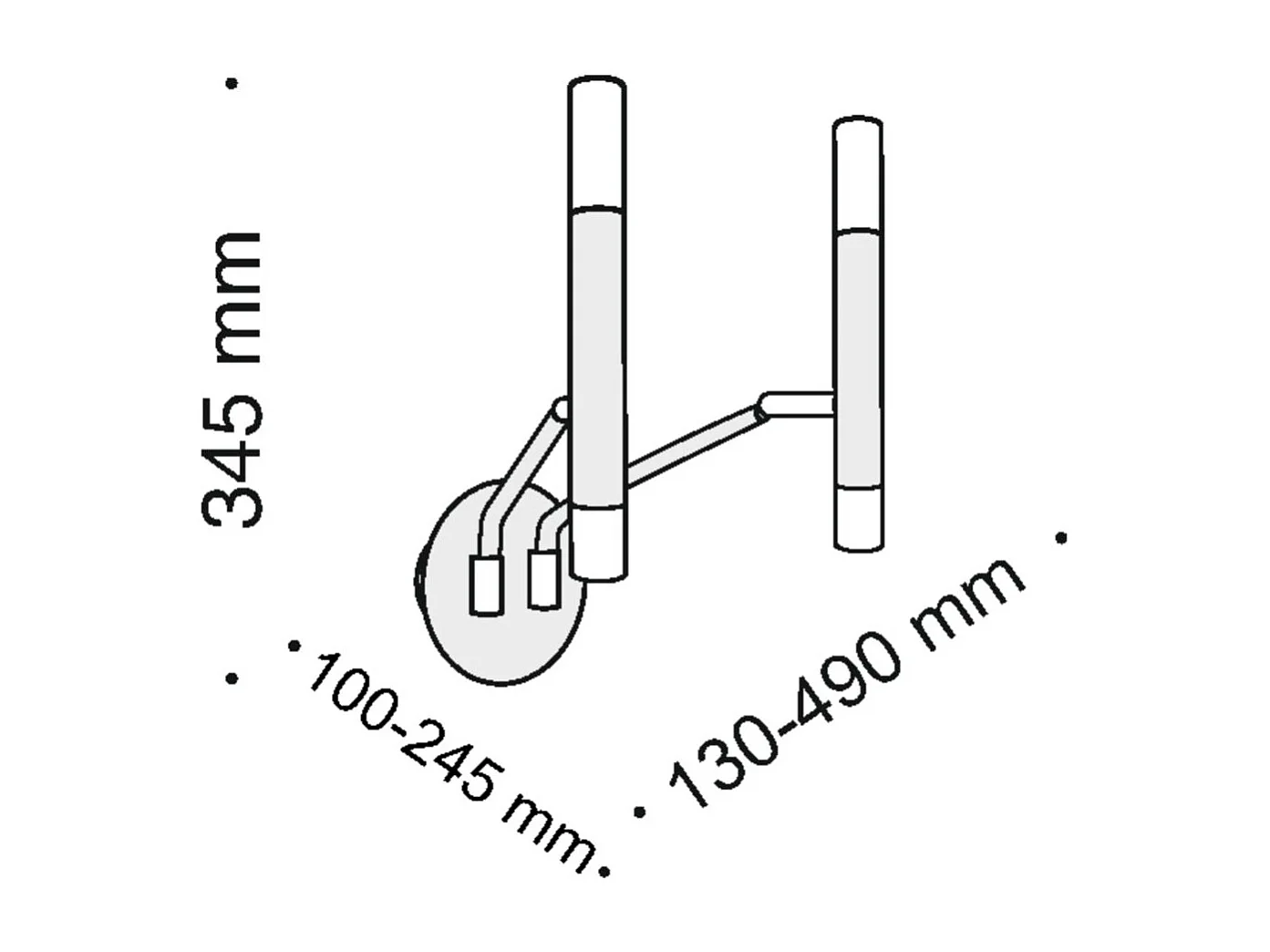Maytoni Vigo Lampada da parete moderna a candela nera, paralume in vetro bianco opaco