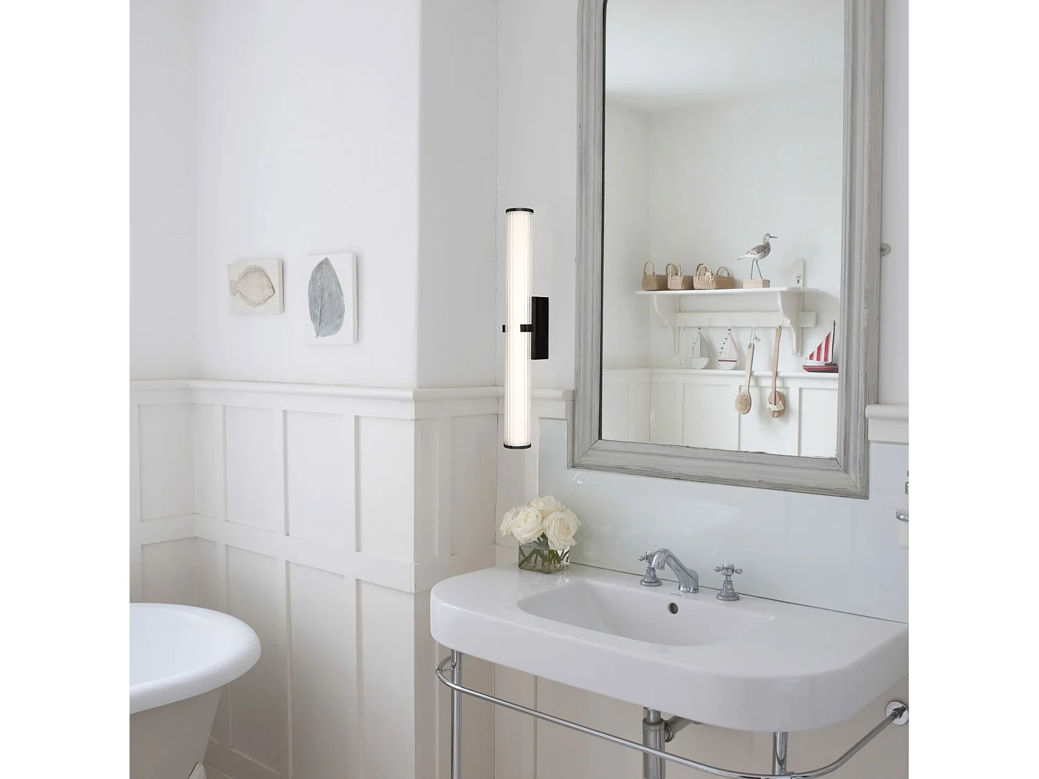 Searchlight Clamp Led Black Wall Light 23W. Ip44