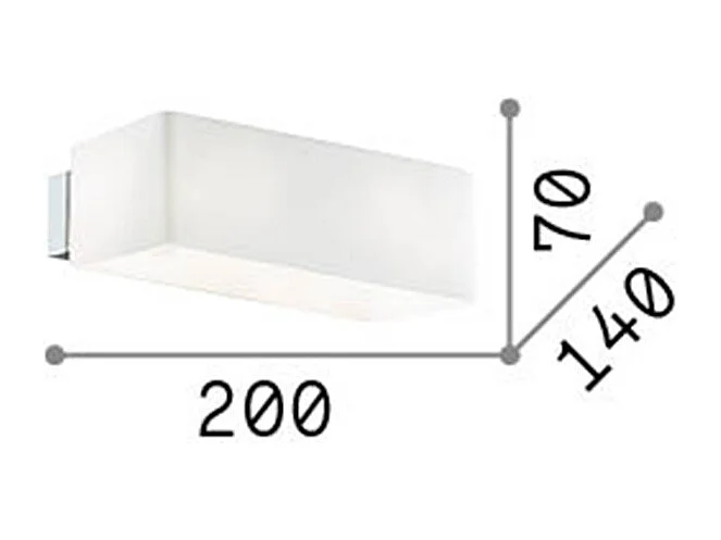 Ideal Lux Box - Aplique de pared interior 2 luces Blanca, G9
