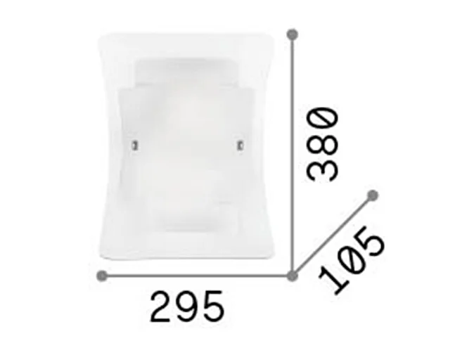 Ideal Lux Triplo - Lampada da parete grande per interni a 2 luci in vetro, E27