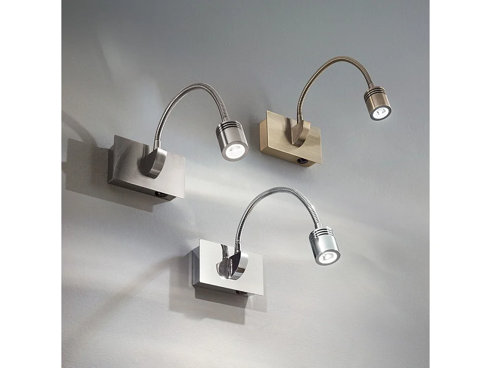 Ideal Lux Dynamo - Lámpara de lectura de luz de pared ajustable interior LED 1 luz Cromado