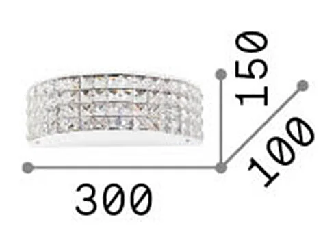 Ideal Lux Roma - Applique da parete per interni a 2 luci Cromo, G9