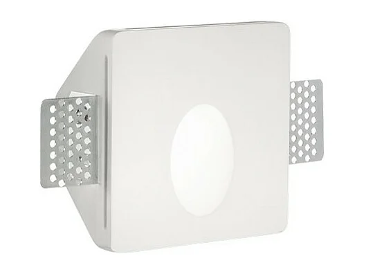 Ideal Lux WALKY-3 Plâtre LED intégré dans une applique murale encastrée à 1 lumière blanche 3000K